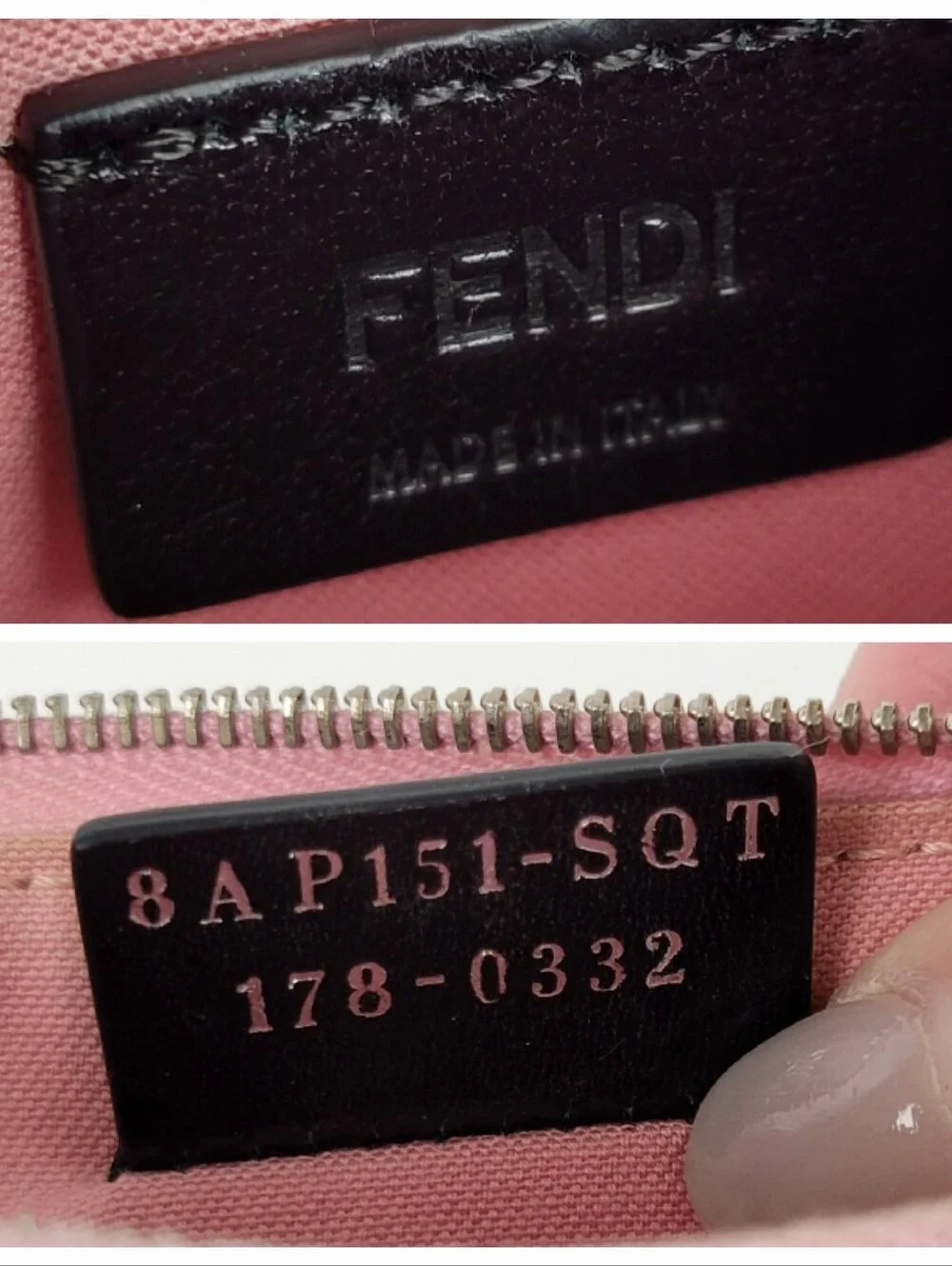 FENDI Hypnoteyes Vitello Leather Keychain Wallet